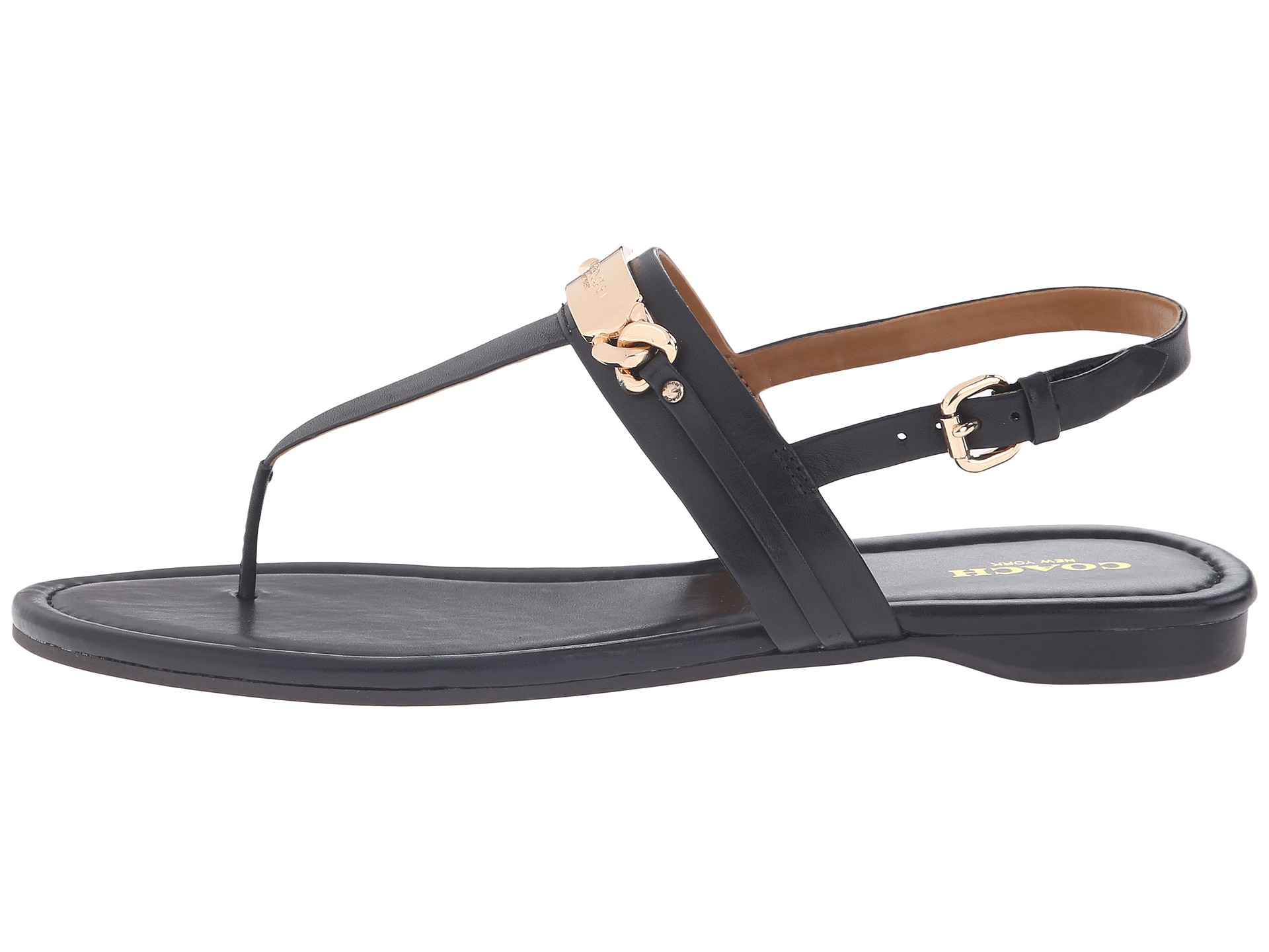 Coach caterine sandals clearance black
